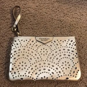 Gold Victoria’s Secret wristlet